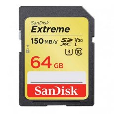 SANDISK SDXC-kaart 64GB 150MB/sec Extreme