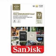 SANDISK microSDHC geheugenkaart 32GB 100MB/sec Max Endurance + adapter