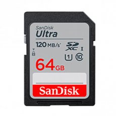 SANDISK SDXC geheugenkaart 64GB 120MB/sec ULTRA