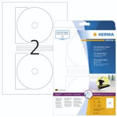 HERMA labels for CD and DVD 25x2 - 5115