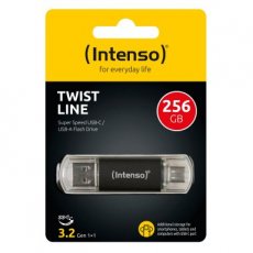 4034303035700 INTENSO USB-stick OTG 256GB 2in1 USB-A & USB-C USB3.2 Gen 1x1 Twist Line