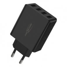 4013674176533 ANSMANN USB-lader 30W 4x USB-A zwart - 1001-0107
