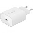 745883837243 BELKIN USB-lader 25W 1x USB-C + kabel 1 meter wit