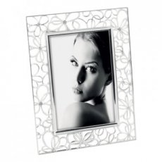 8003426042472 MASCAGNI kader 13x18 A1533 zilver draadwerk bloemen met diamantjes