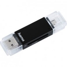 4047443405531 HAMA OTG kaartlezer voor SD en microSD USB-A en USB-C