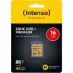 4034303019687 INTENSO SDHC geheugenkaart 16GB 90MB/sec UHS-I Premium